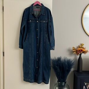 Denim Duster Jacket, Sz XL